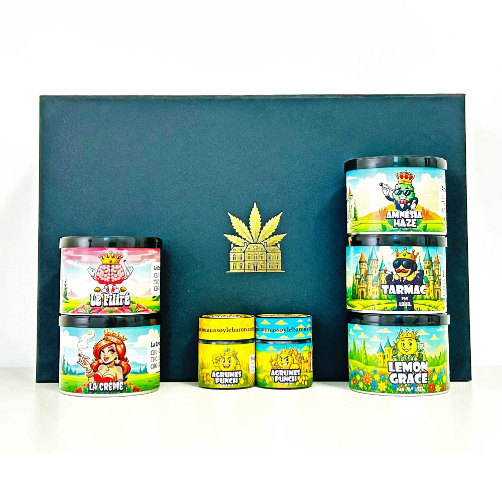 Coffret CBD Luxe All-Stars 5g – Fleurs, Hash & Extractions