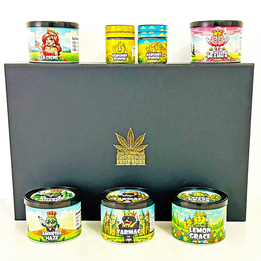 Coffret CBD Luxe All-Stars 5g – Fleurs, Hash & Extractions