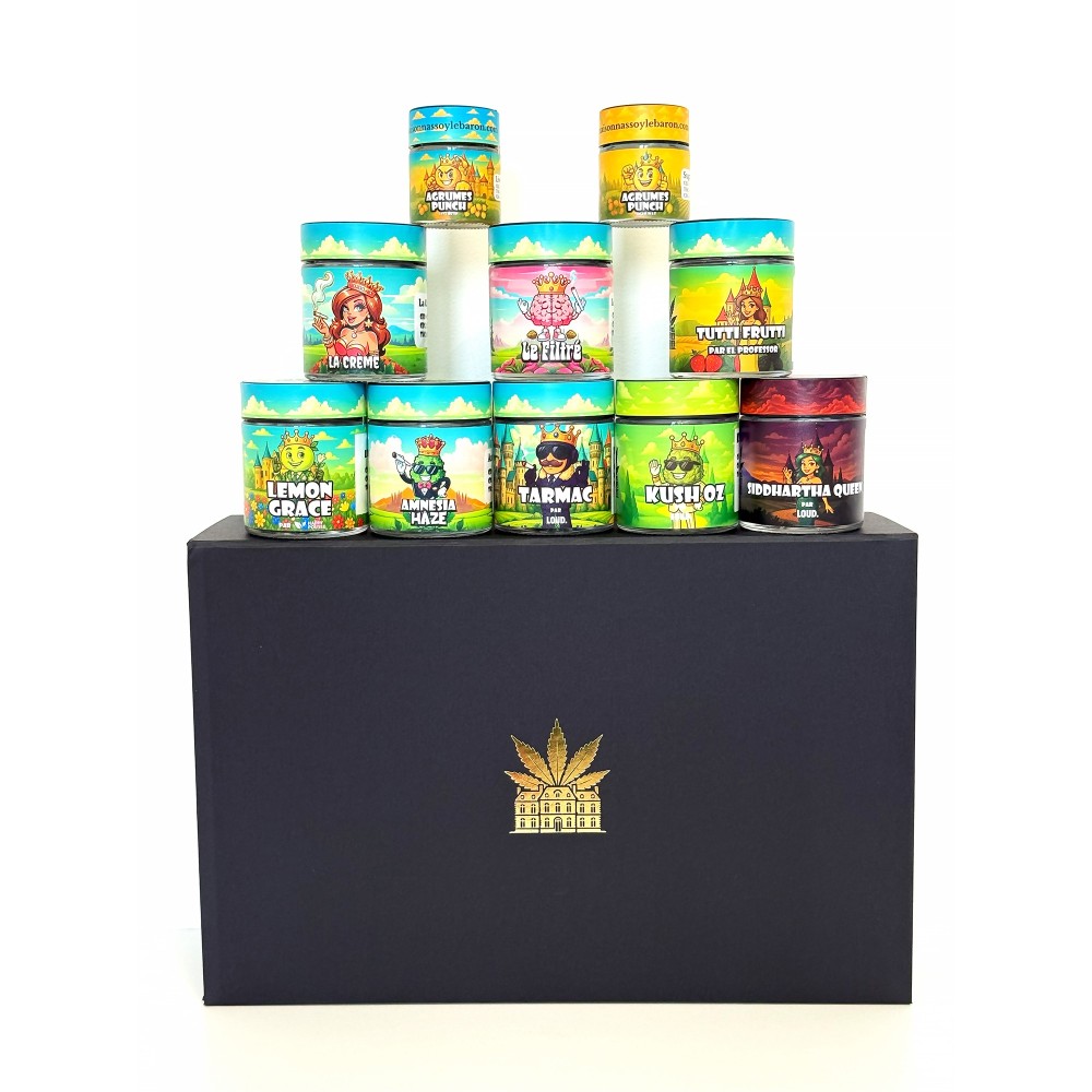 Coffret CBD Luxe All-Stars 5g – Fleurs, Hash & Extractions