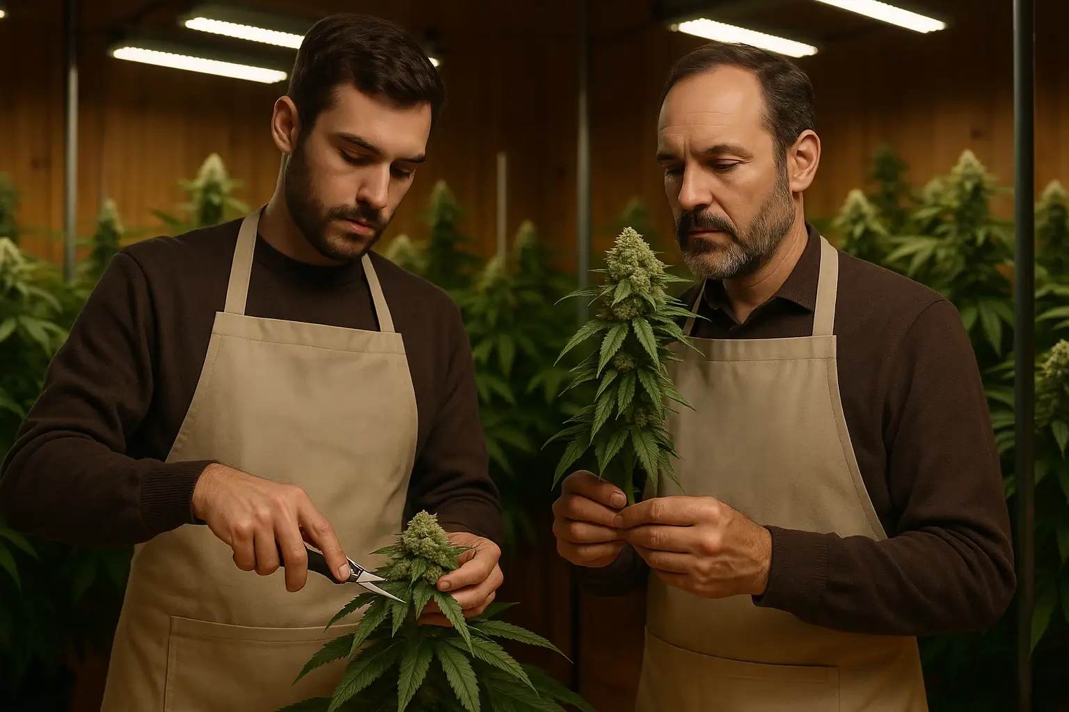 Debut du manucurage du Cannabis