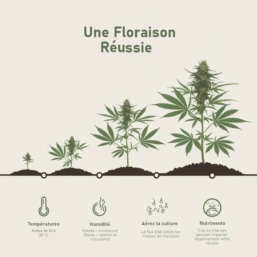 Étapes de floraison du cannabis