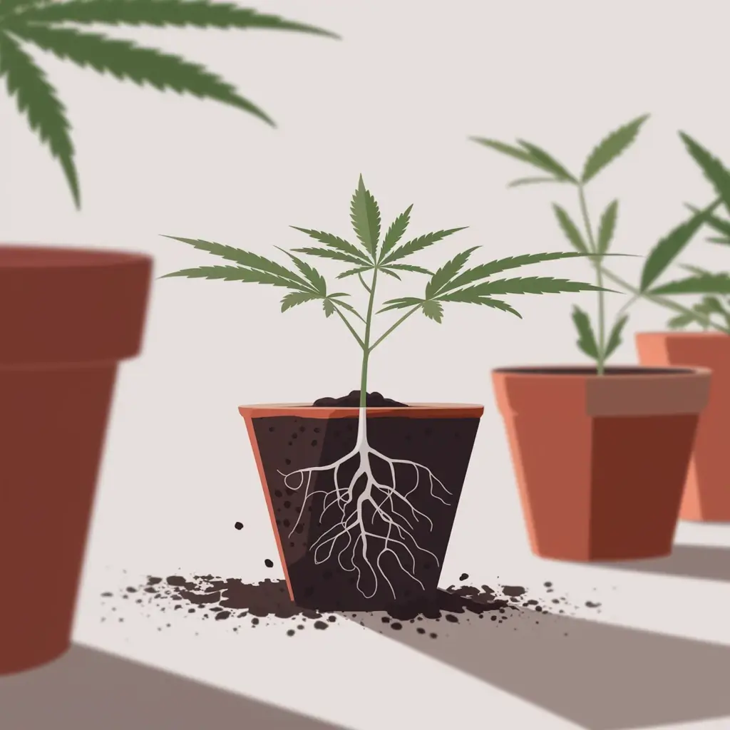 Étapes du rempotage du cannabis